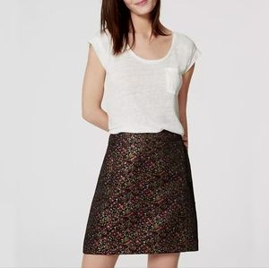 Ann Taylor Loft Petite Hydrangea Pocket Shift Skirt
